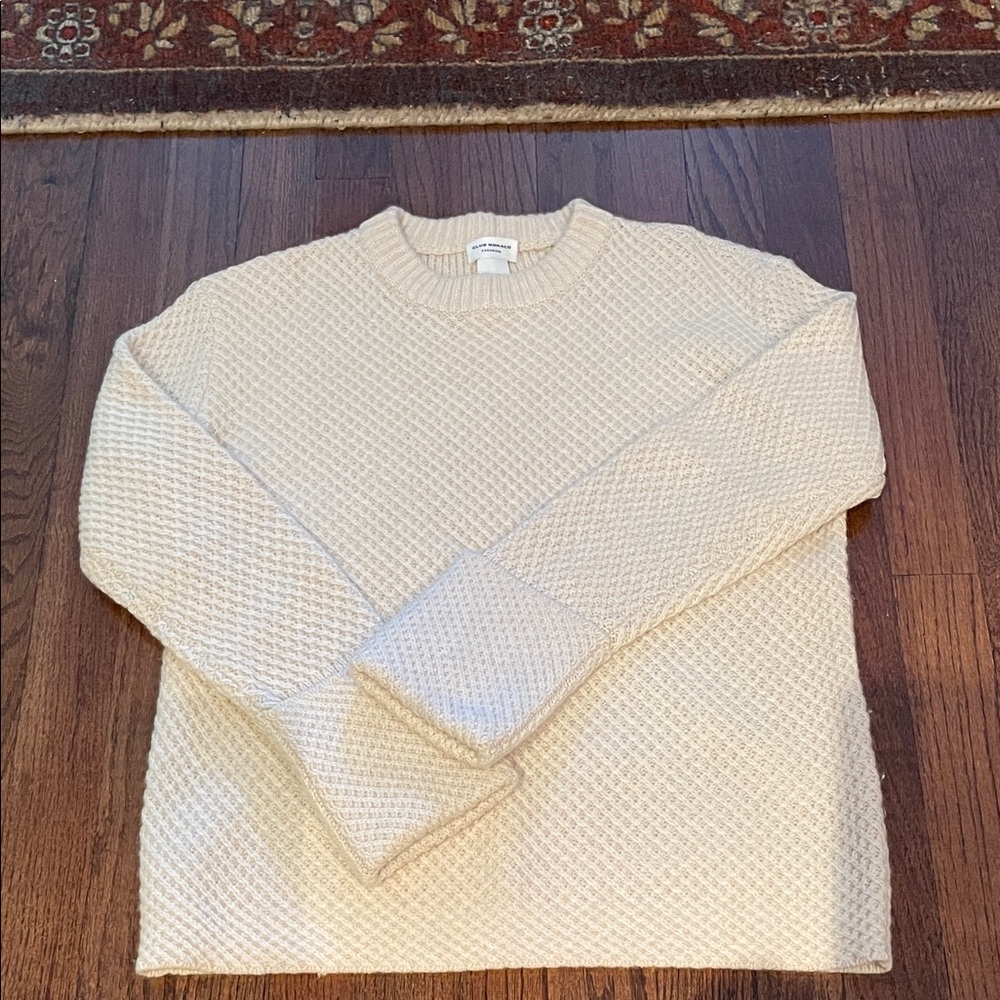 CASHMERE Club Monaco Women’s Textured Cream Sweater